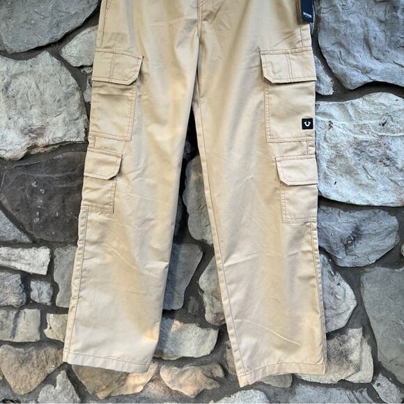 NEW Size 29 Womens True Religion Warped Horseshoe Single Needle Khaki Cargo Pant - Picture 3 of 9